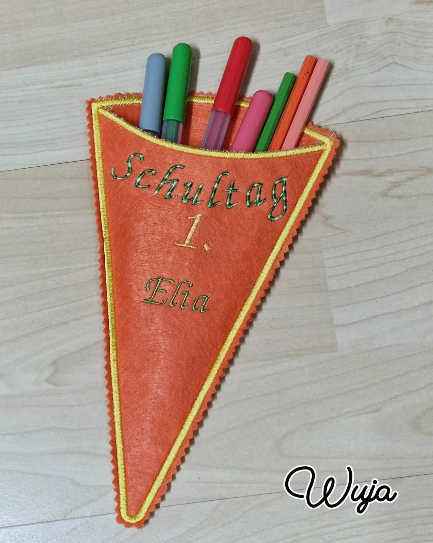 ITH Stickdatei Schultüte Täschchen