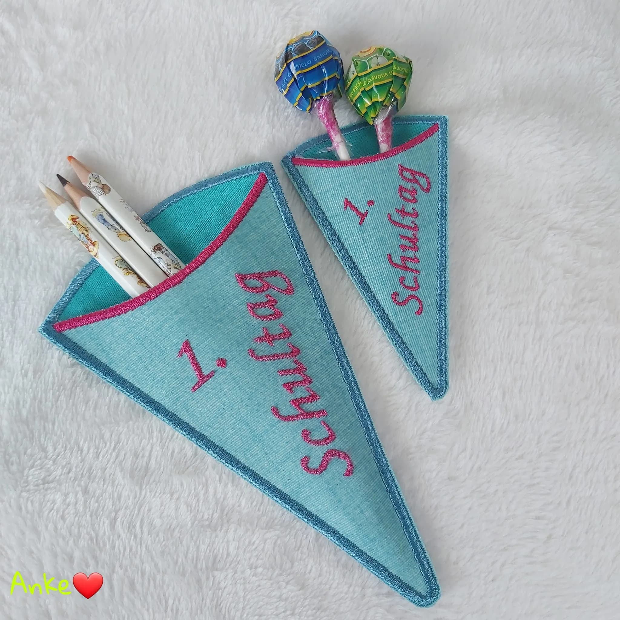 ITH Stickdatei Schultüte Täschchen