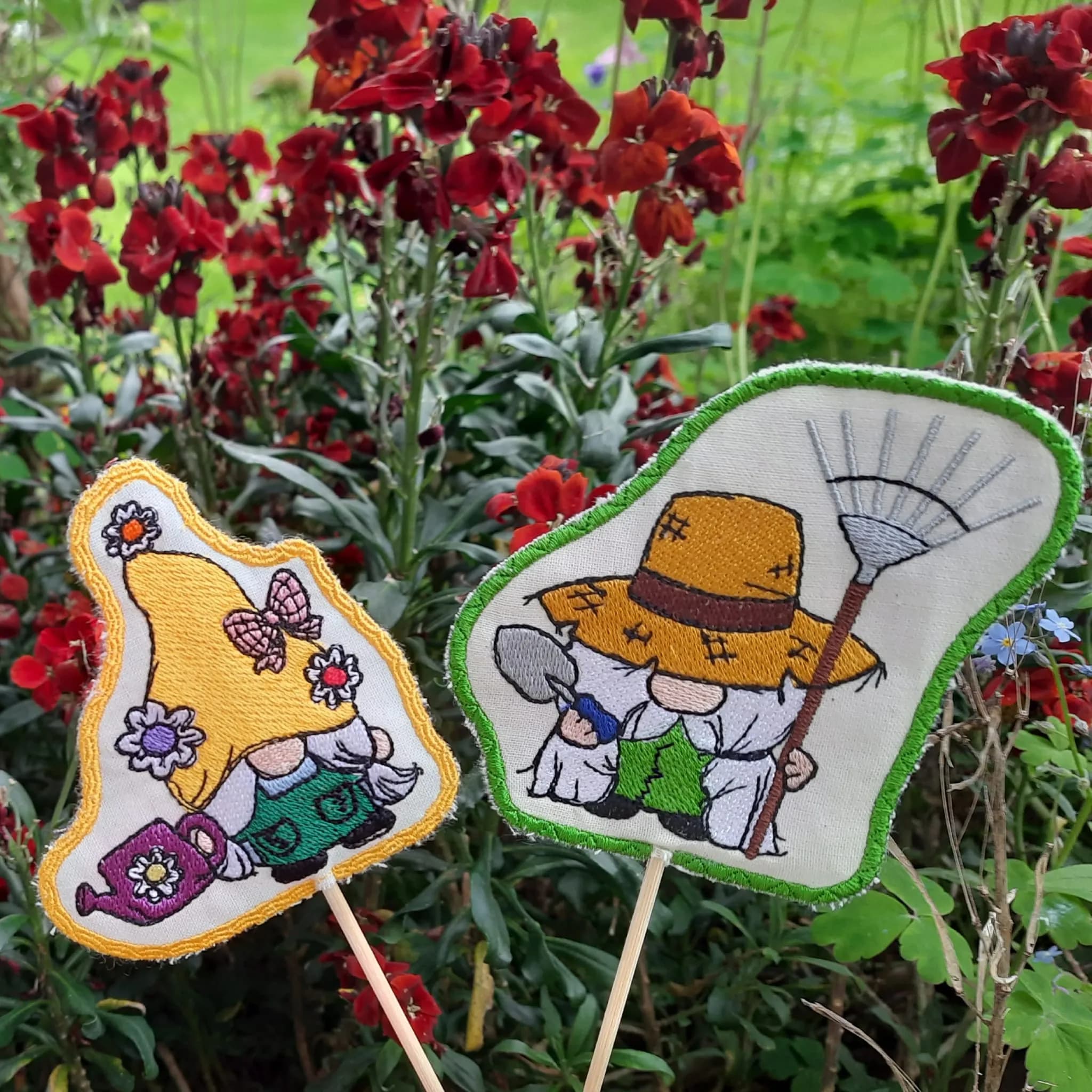 ITH Stickdatei Stabfigur Garten-und Grillwichtel