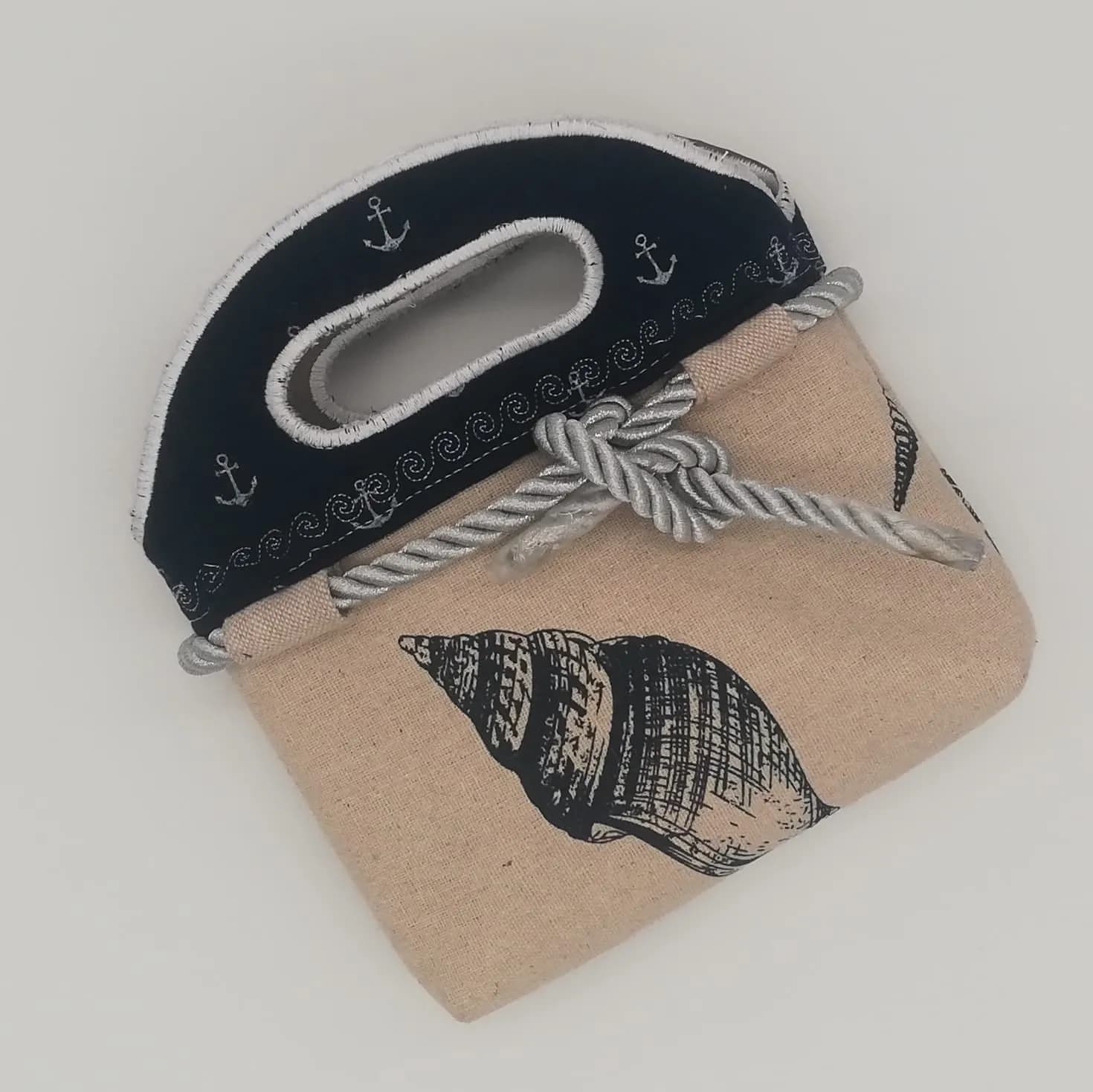 Stickdatei Tasche ITH mit Unterteilung und Laschen Blanko