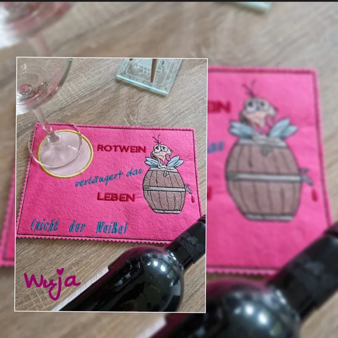 Stickdatei Mücke Mosquito mit Sprüchen