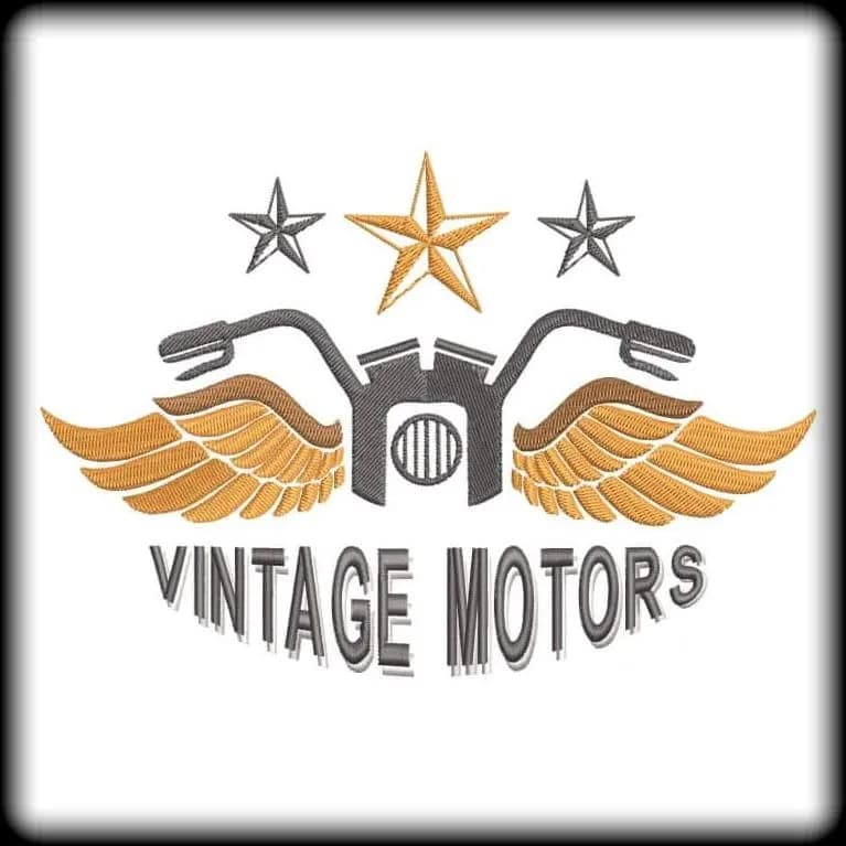 Stickdatei Biker Vintage