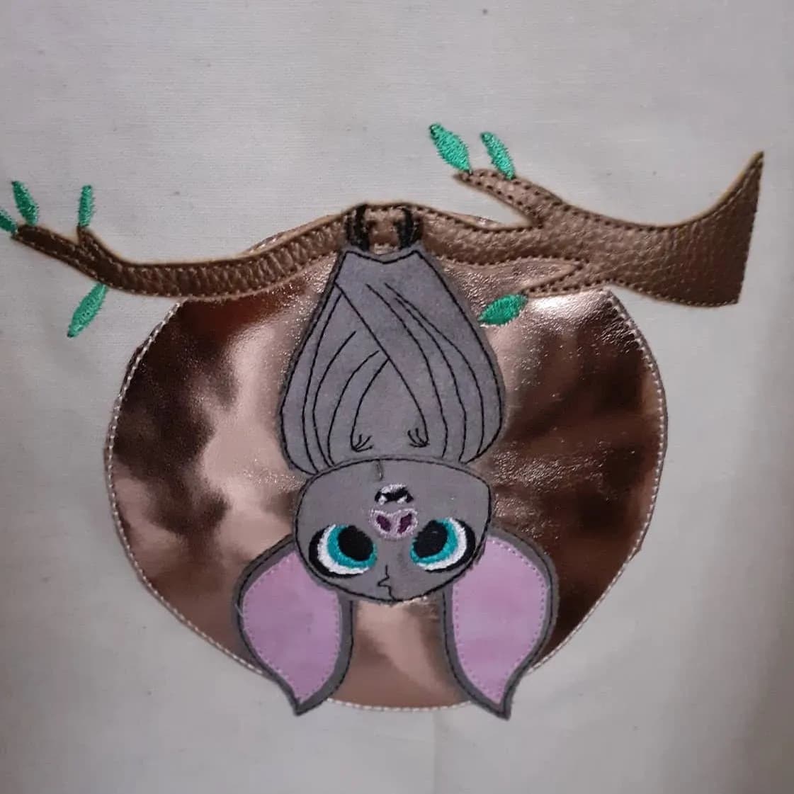 Stickdatei Fledermaus Doodle Applikation