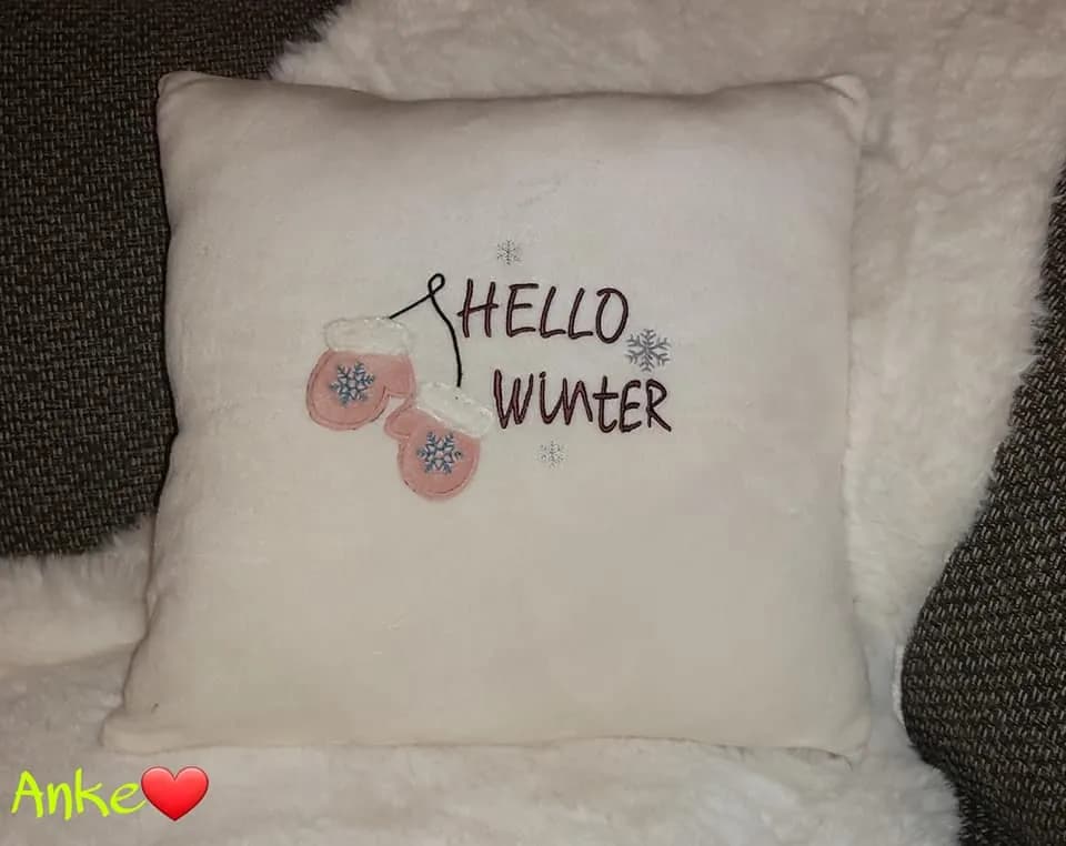 Stickdatei DoodleAppli Hello Winter