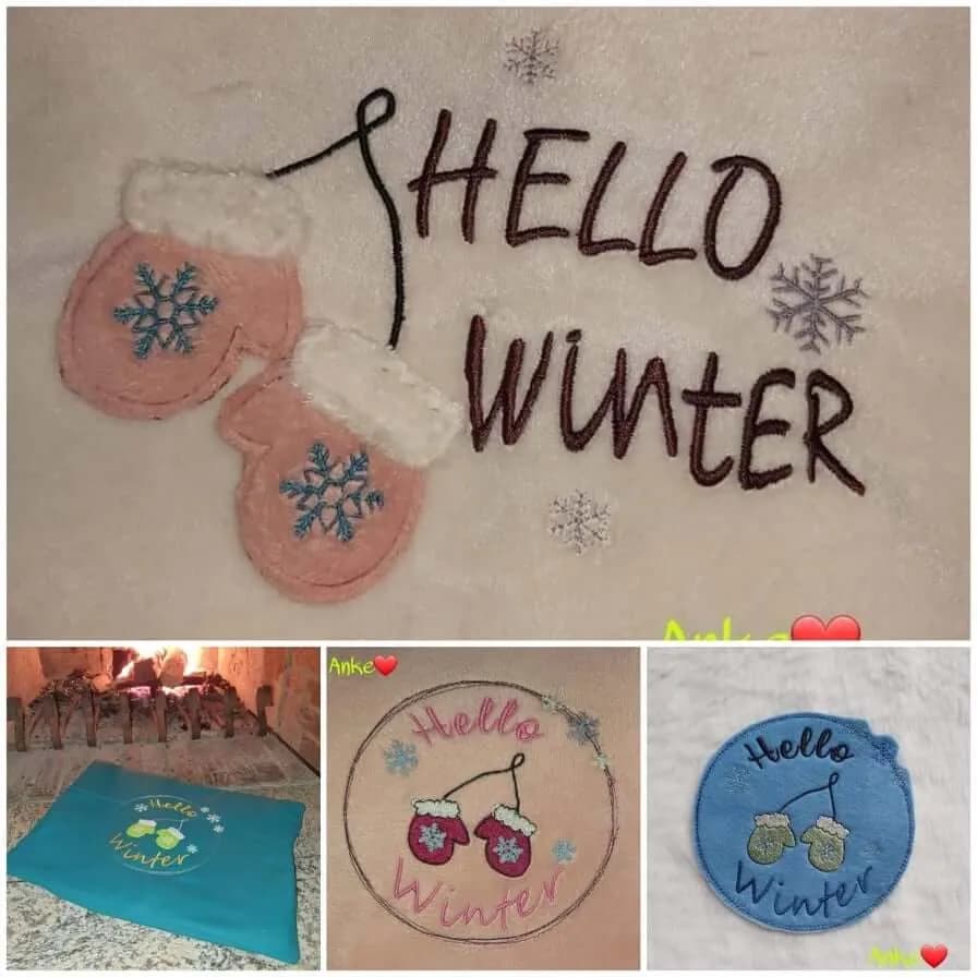 Stickdatei DoodleAppli Hello Winter