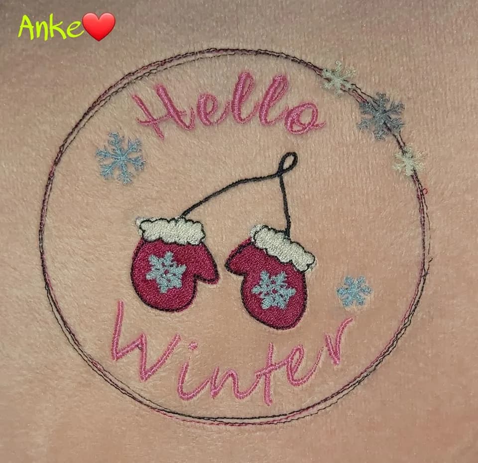 Stickdatei DoodleAppli Hello Winter