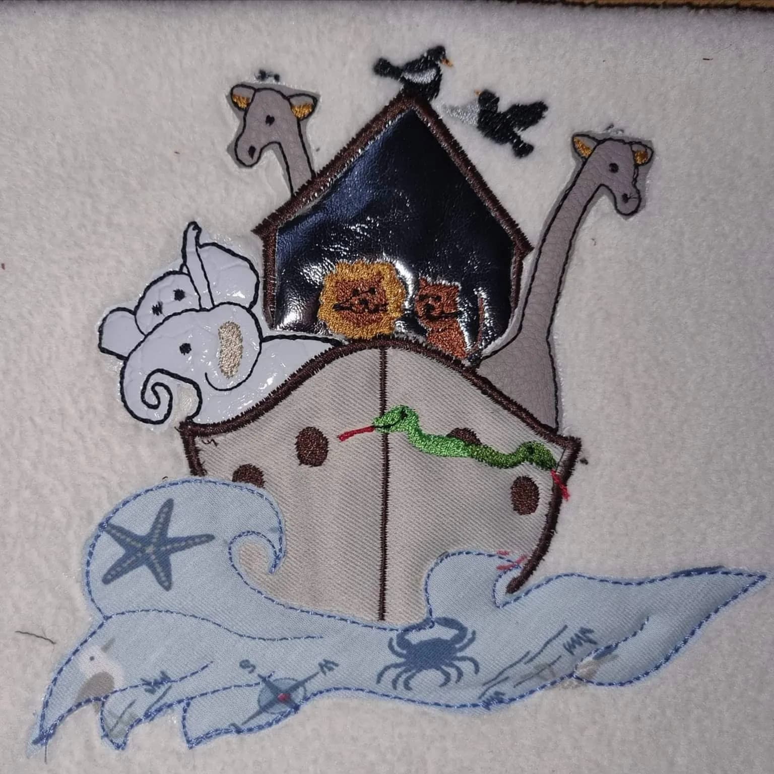 Stickdatei Arche Noah Doodle Applikation