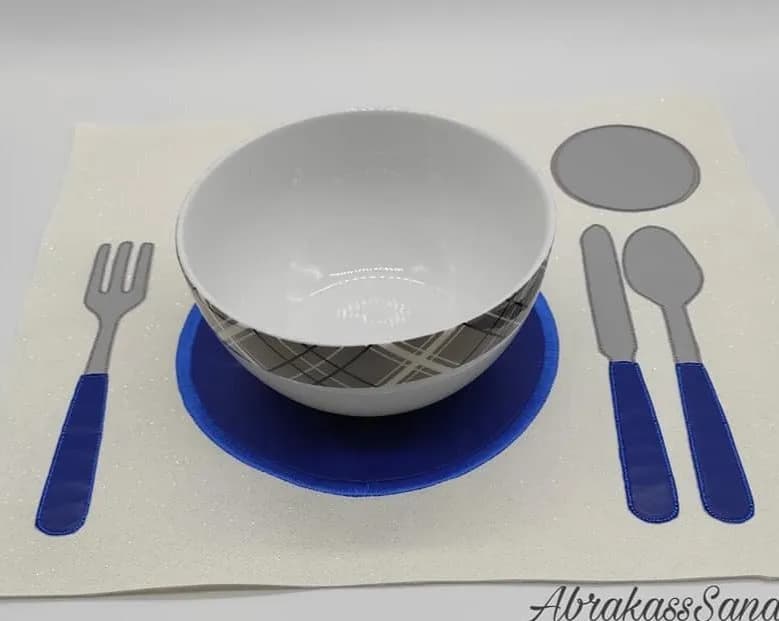 Stickdatei Besteck Doodleapplikation