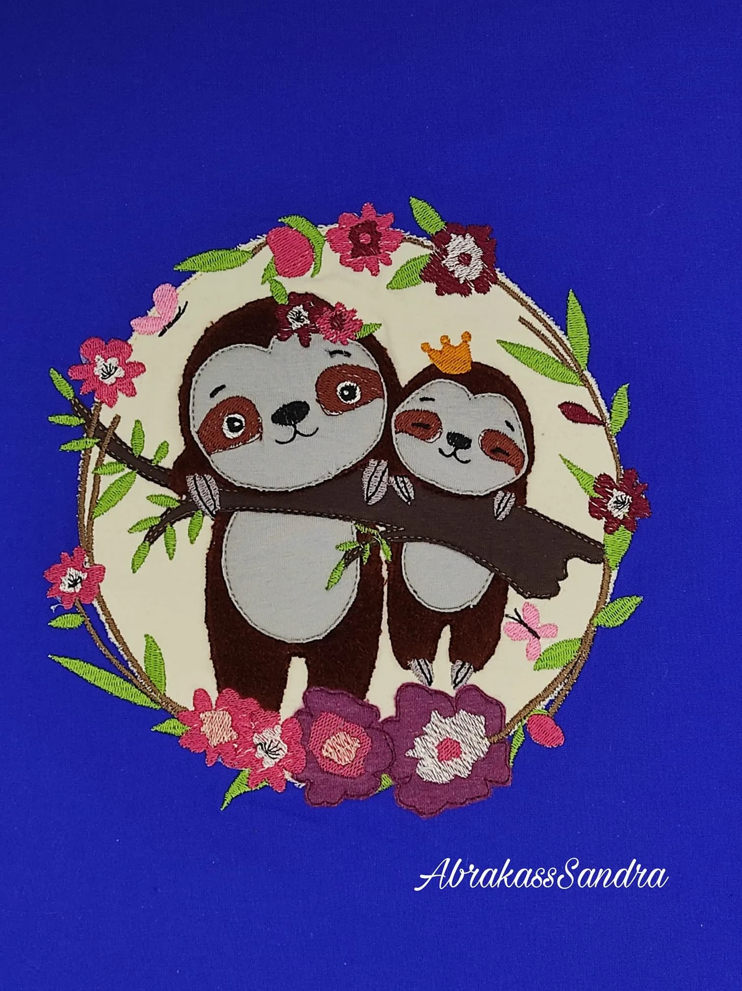 Stickdatei Faultier DoodleApplikation