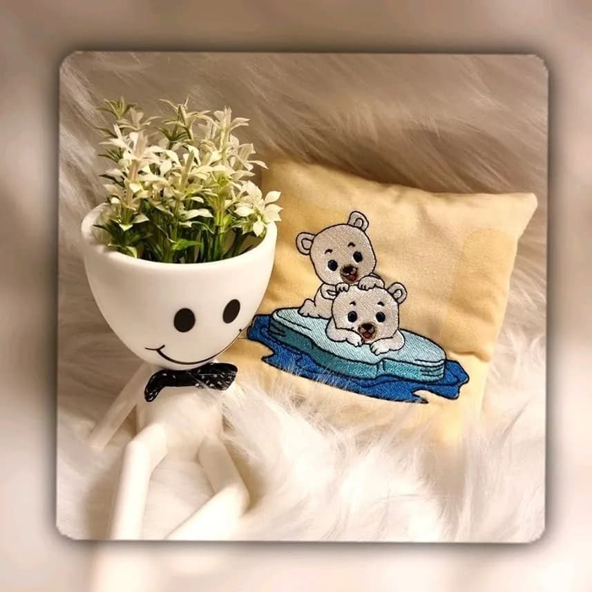 Stickdatei Eisbären auf Scholle