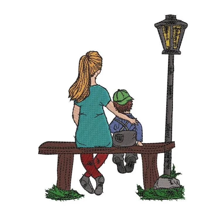 Stickdatei Geschwisterliebe