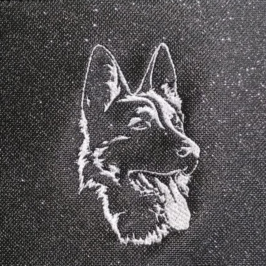 Stickdatei Hund Schäferhund Kritzel