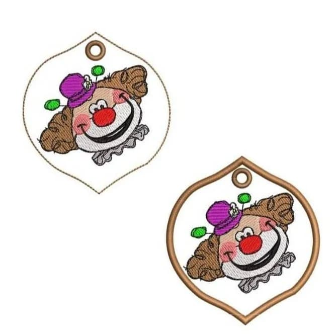 ITH Stickdatei Clownsanhänger
