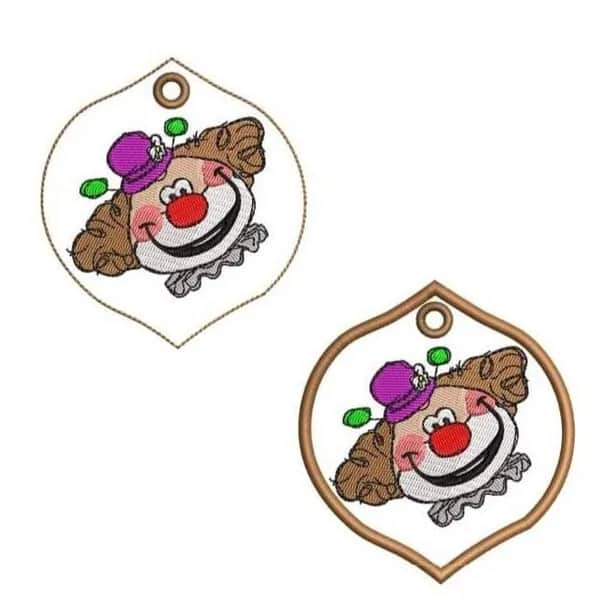 ITH Stickdatei Clownsanhänger