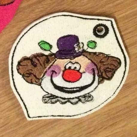 ITH Stickdatei Clownsanhänger