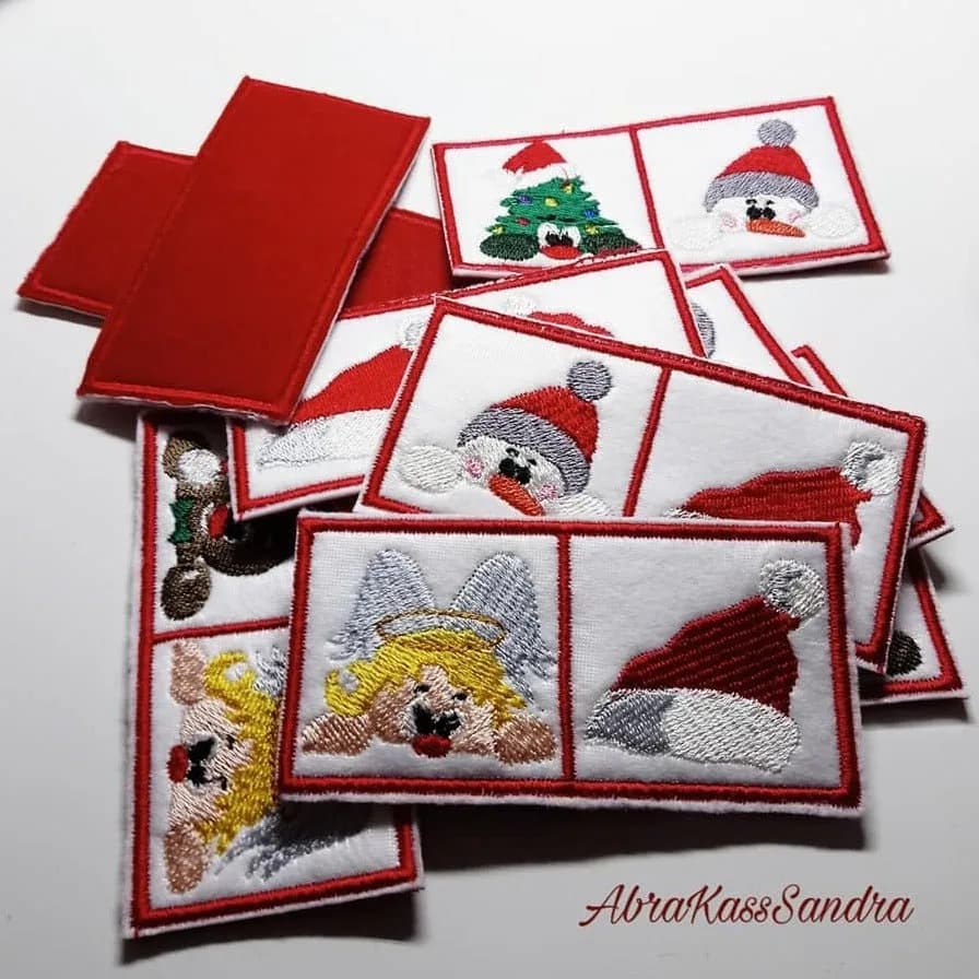 ITH Stickdatei Dominospiel Blanko