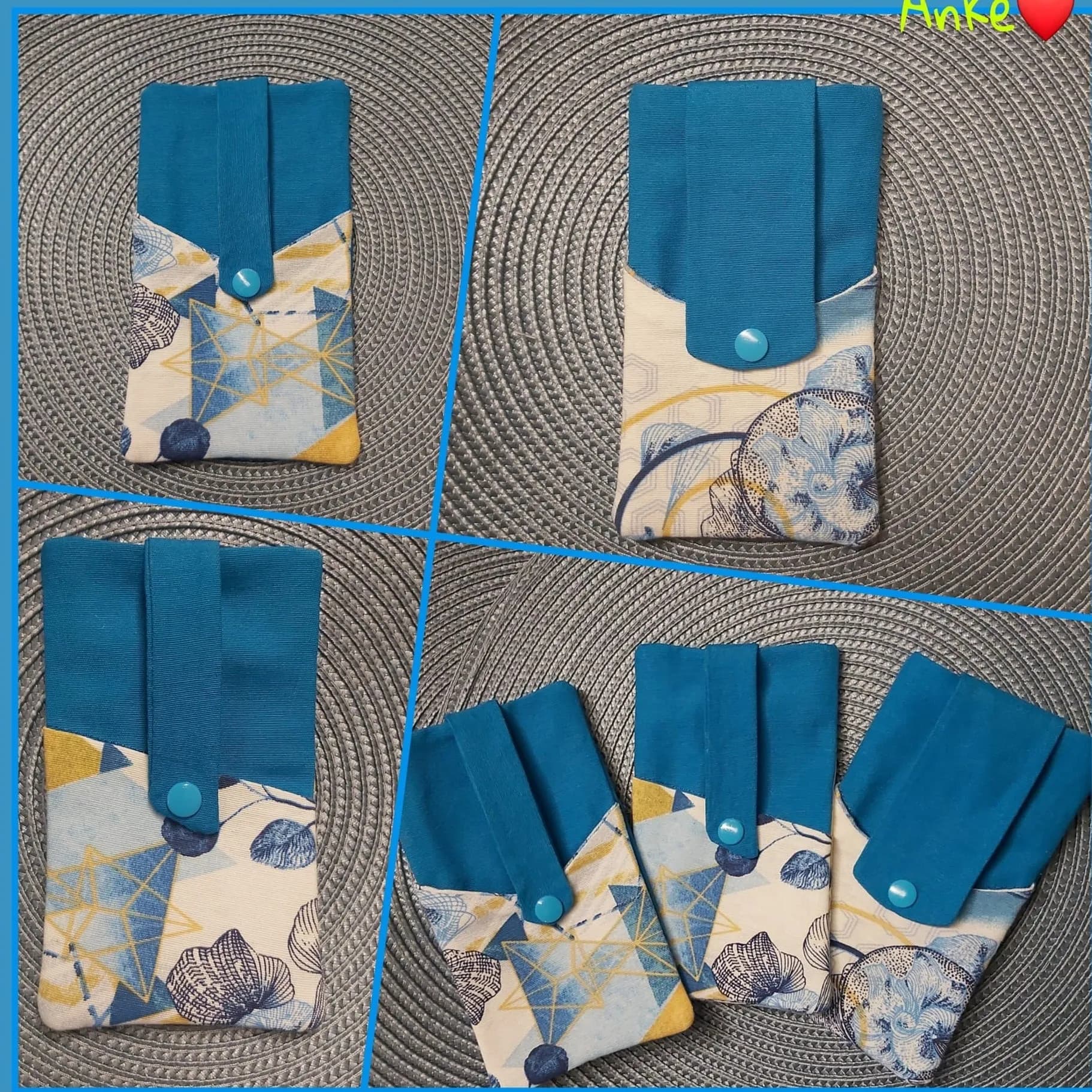 ITH Stickdatei Handyhülle mit Fach