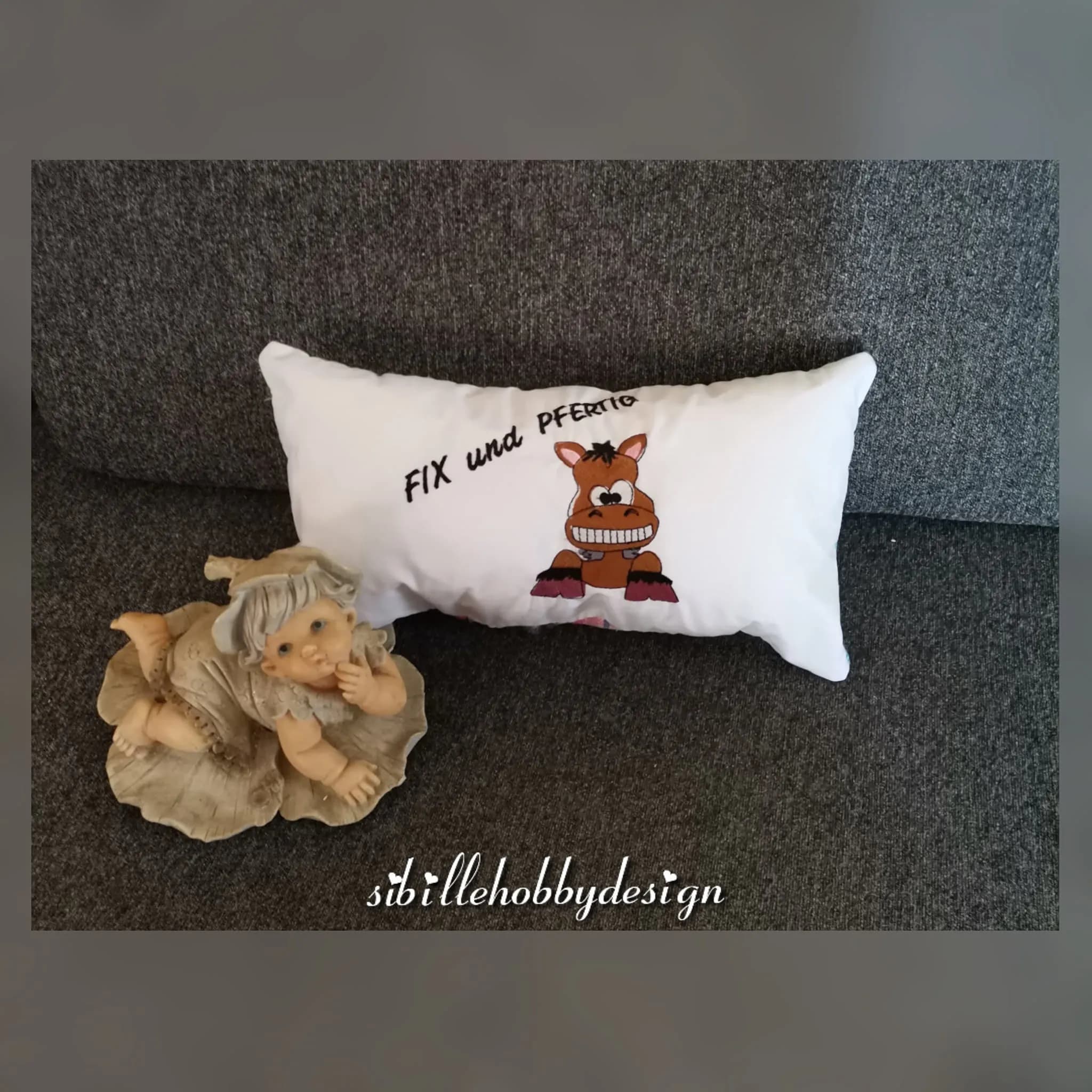ITH Stickdatei Kissen rechteckig Blanko