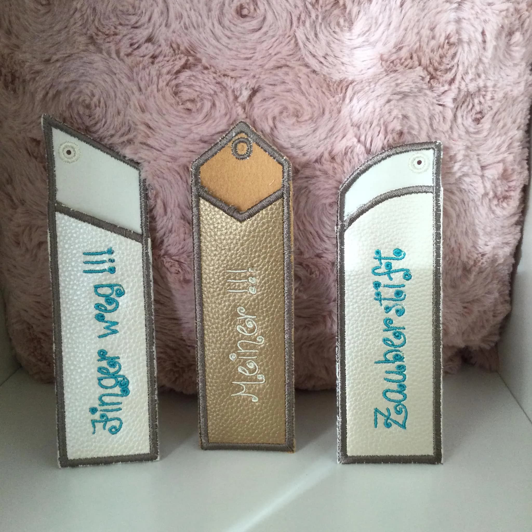 ITH Stickdatei Lesezeichen / Stifte-Etui