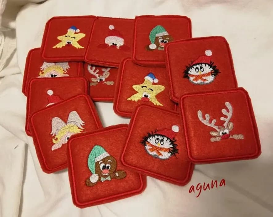 ITH Stickdatei Paket Memoryspiel Blanko