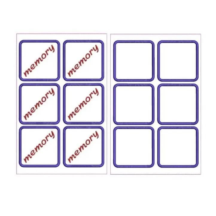ITH Stickdatei Paket Memoryspiel Blanko