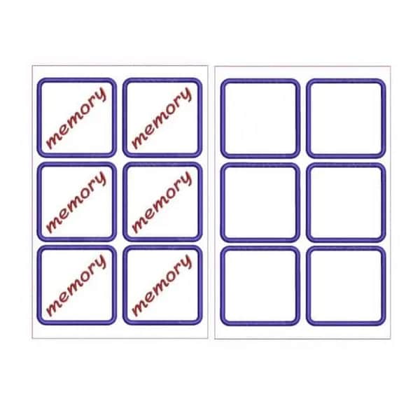 ITH Stickdatei Paket Memoryspiel Blanko