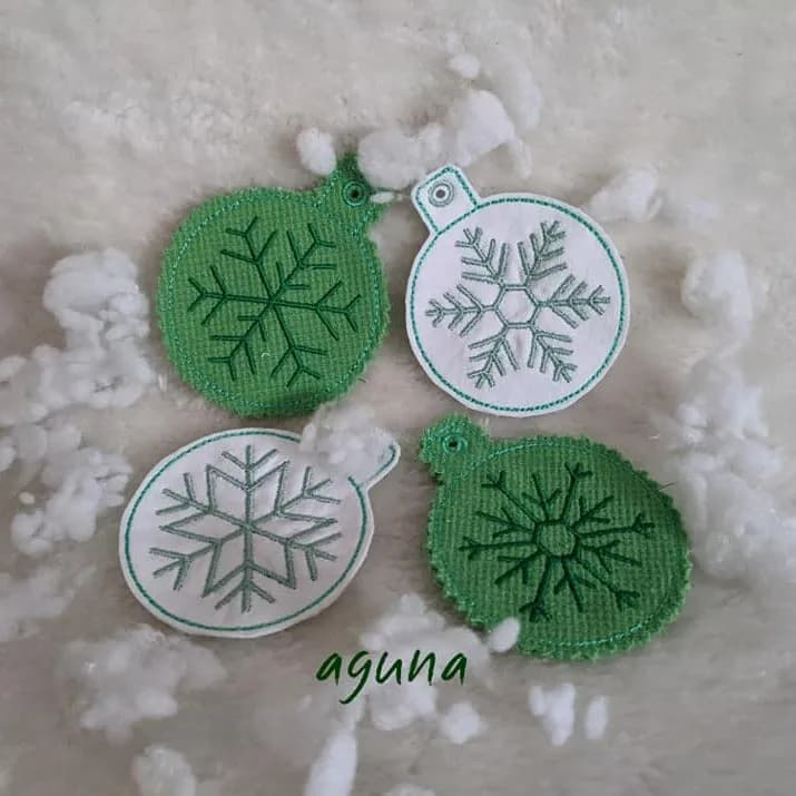 ITH Stickdatei Schneeflocken 5-er