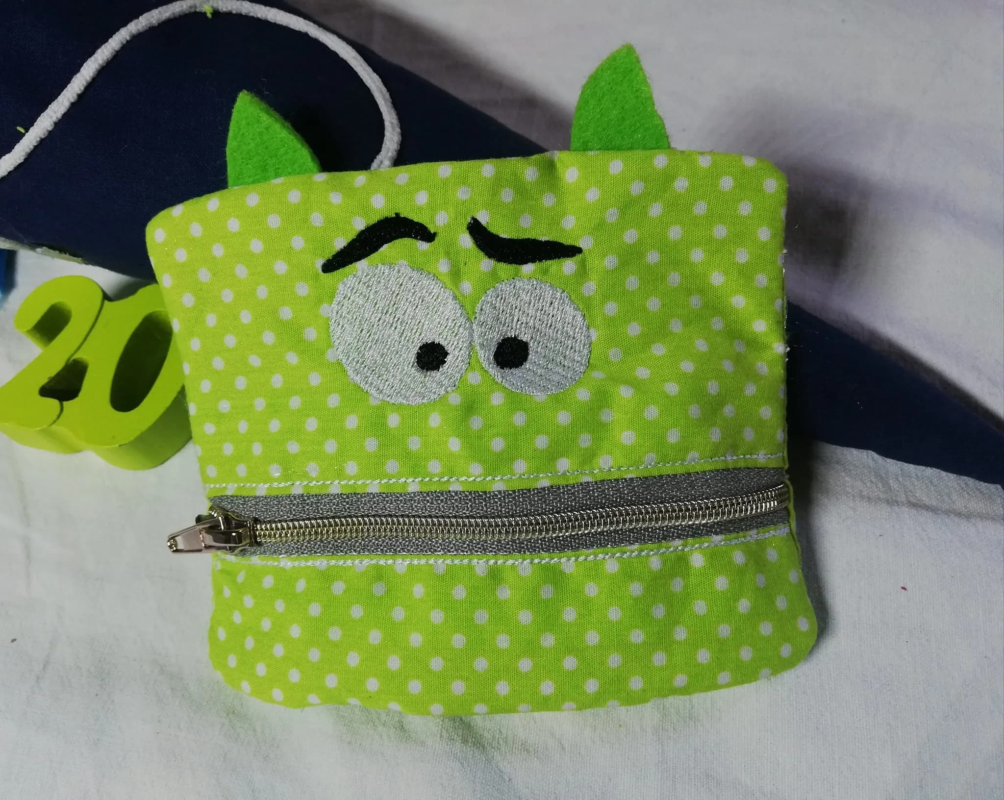 ITH Stickdatei Tasche Rechenkette Monsti