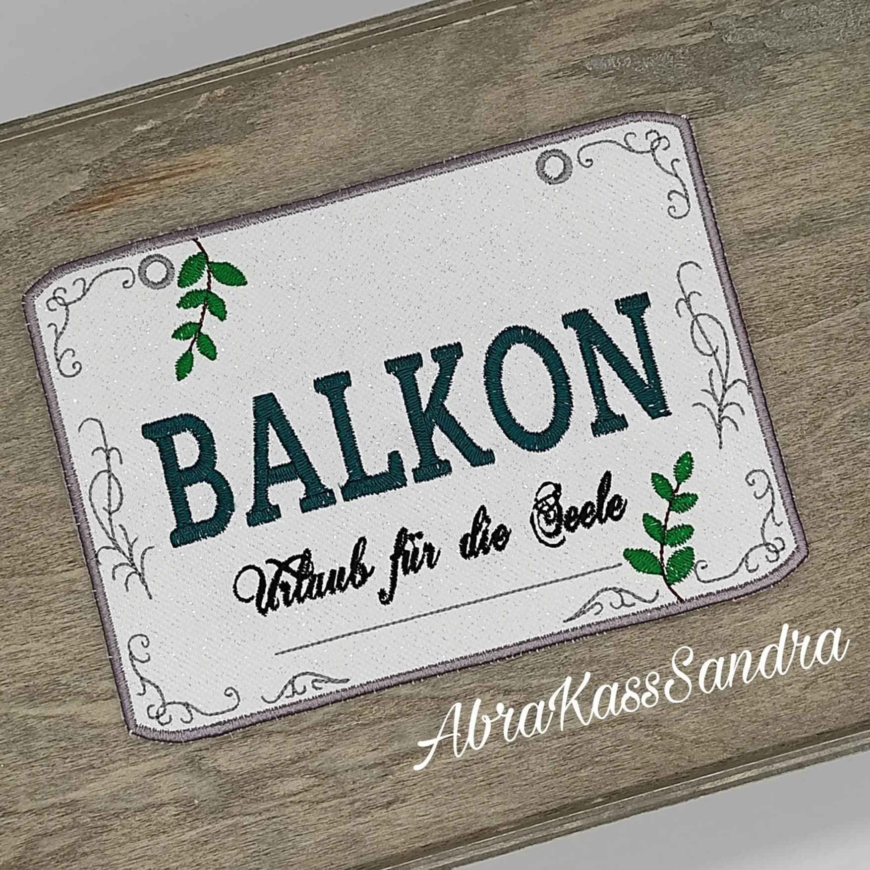 ITH Stickdatei Türschilder Garten