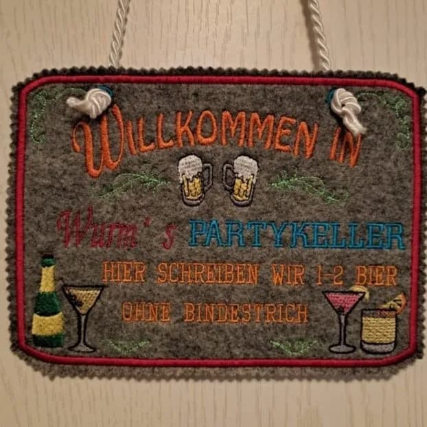 ITH Stickdatei Türschilder Garten