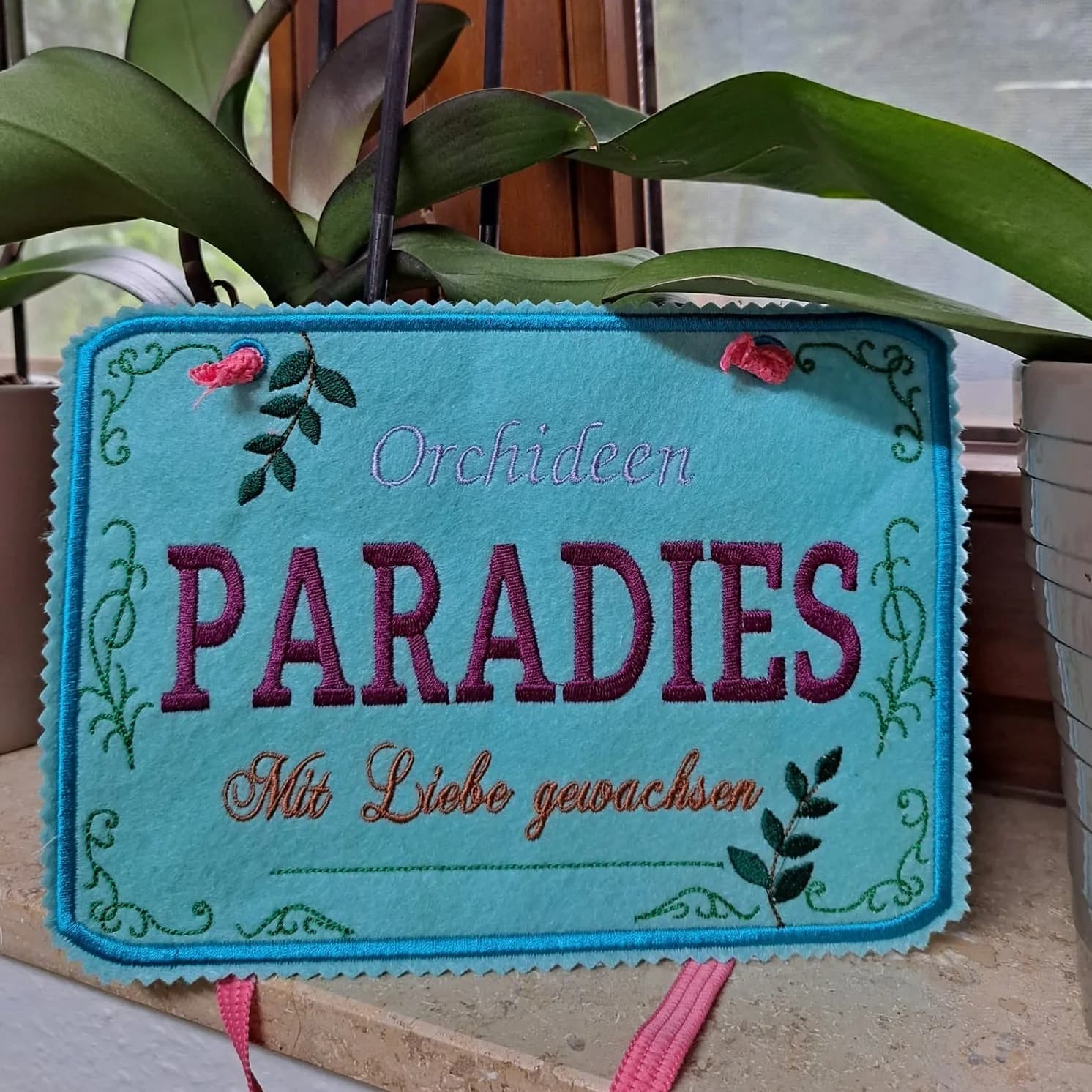 ITH Stickdatei Türschilder Garten