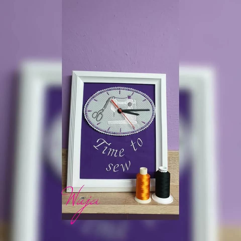 ITH Stickdatei Uhr Nähen