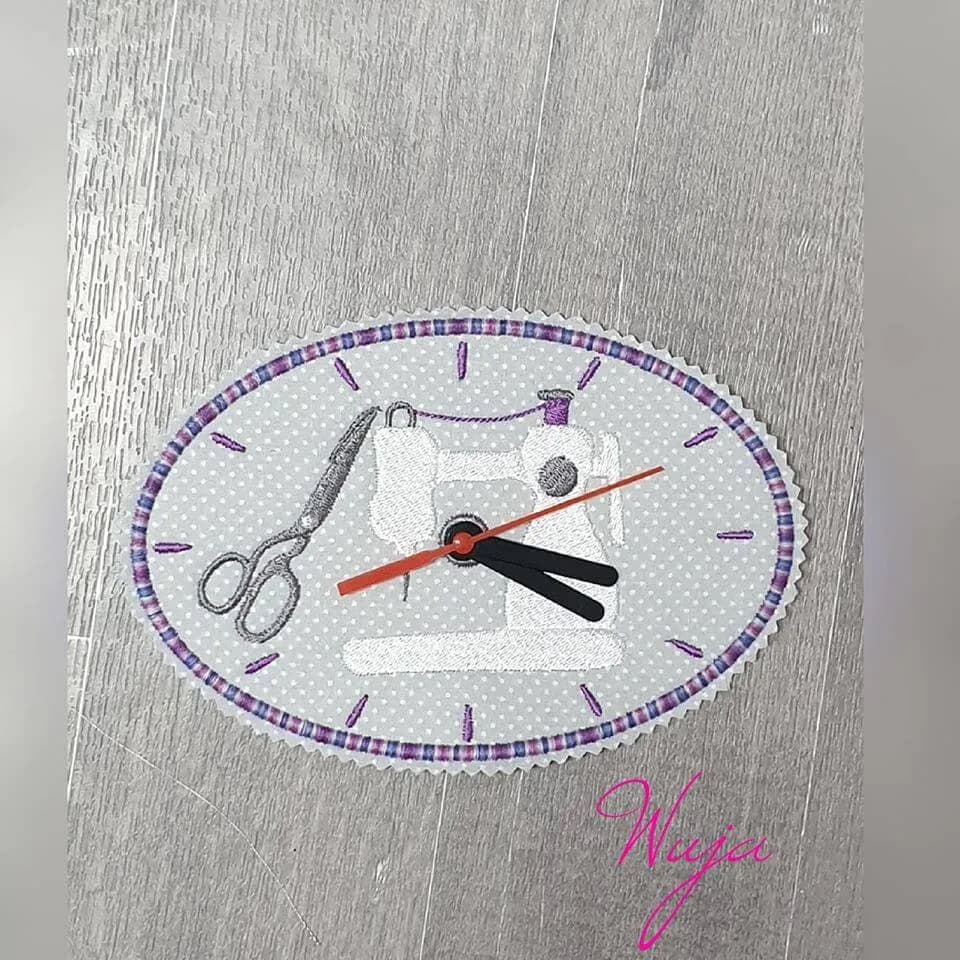 ITH Stickdatei Uhr Nähen