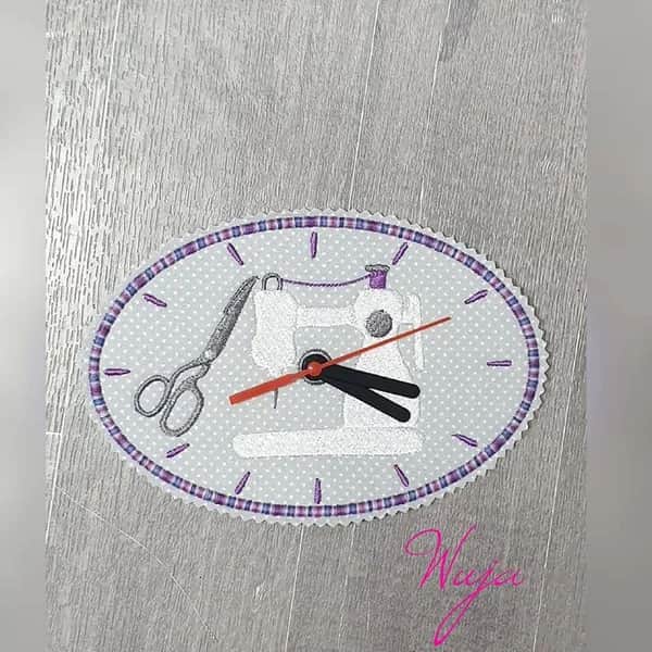 ITH Stickdatei Uhr Nähen