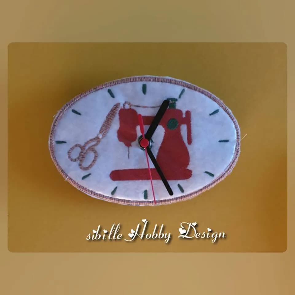ITH Stickdatei Uhr Nähen