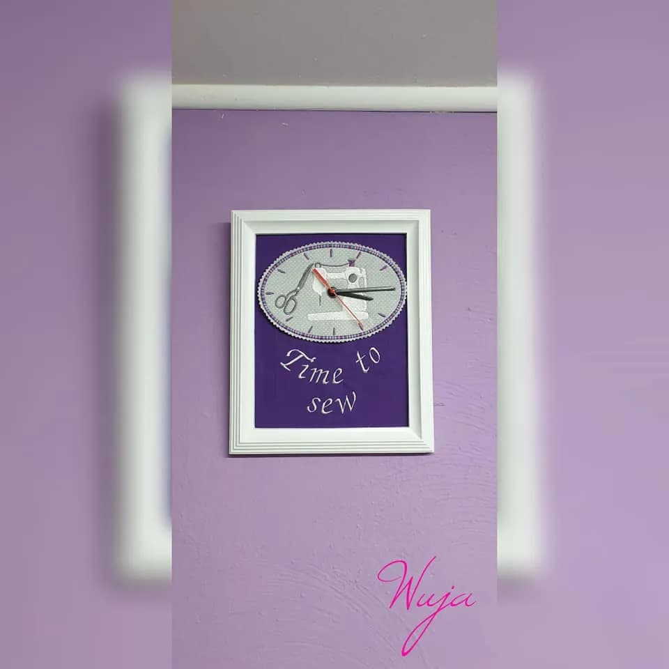 ITH Stickdatei Uhr Nähen