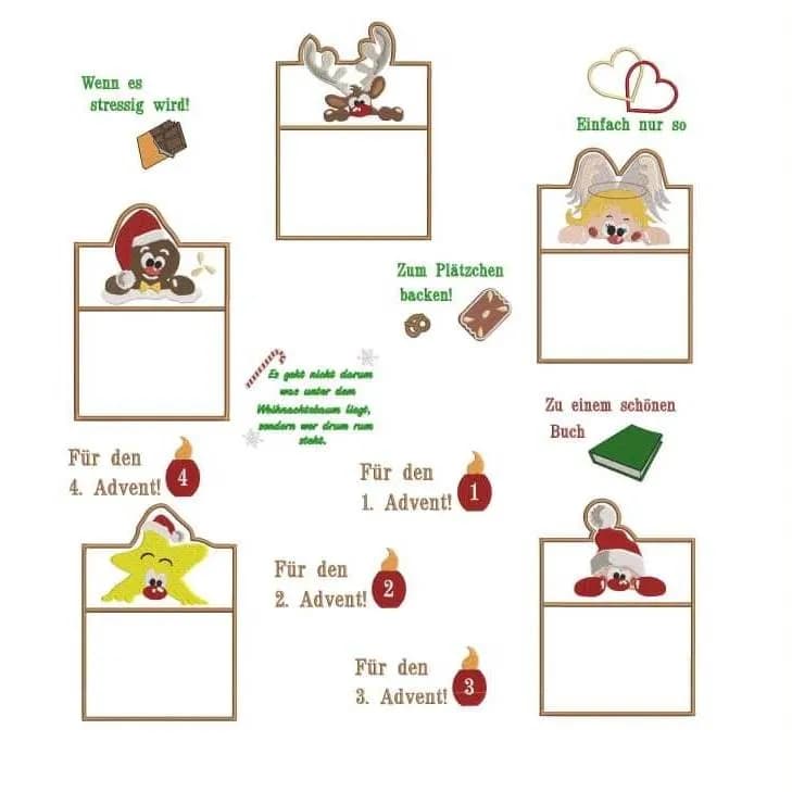 ITH Stickdatei Weihnacht Advent to go