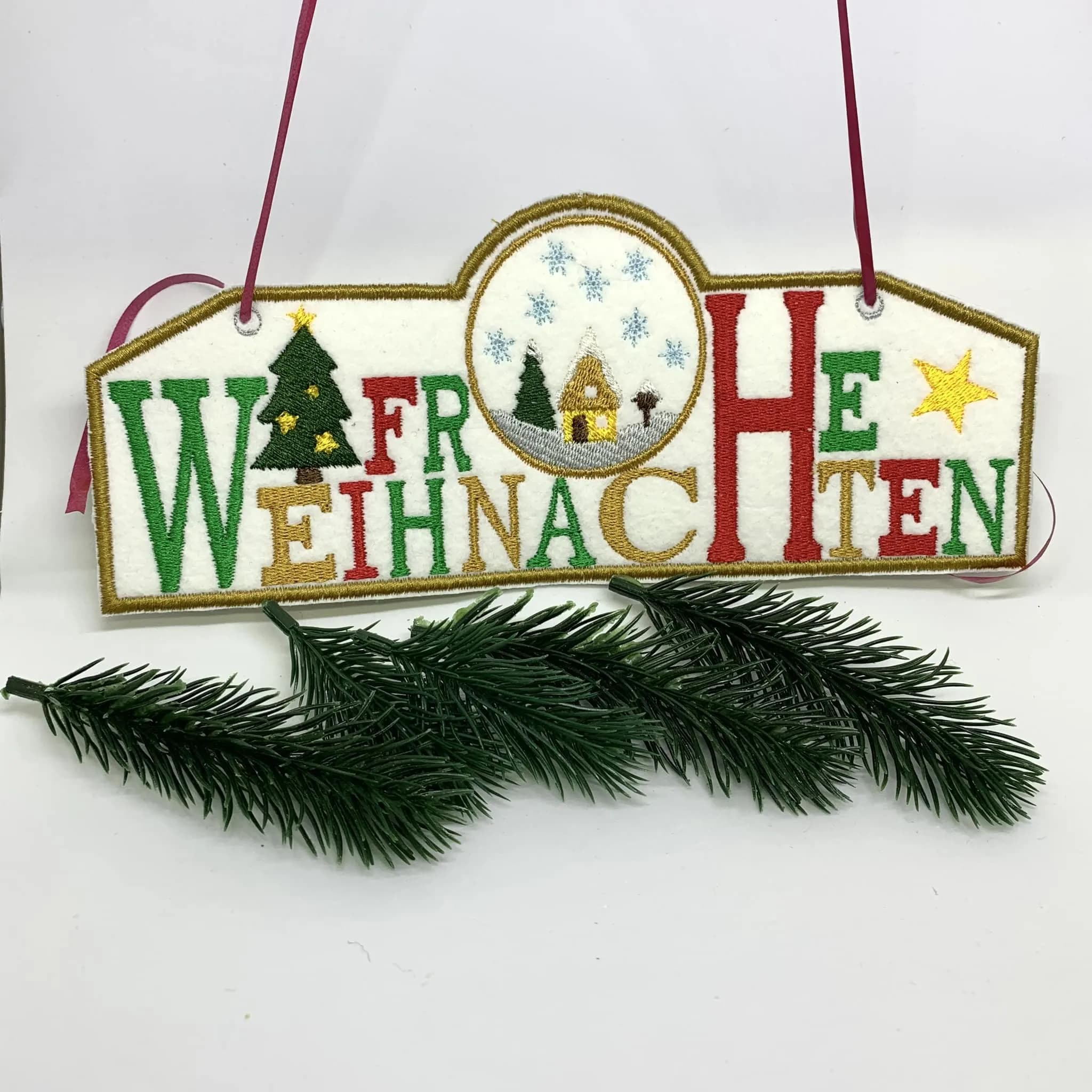 ITH Stickdatei Weihnachtsschilder