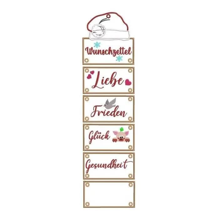 ITH Stickdatei Wunschzettel