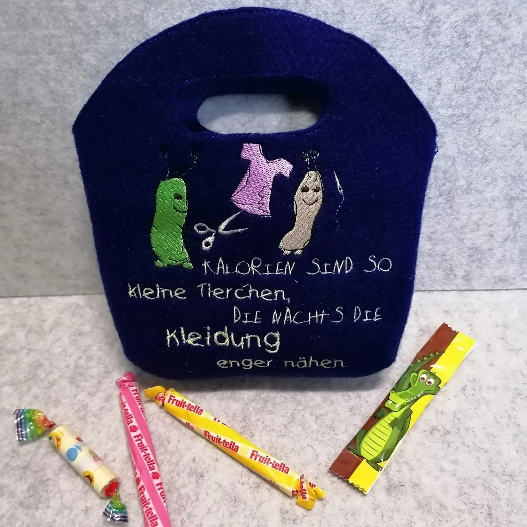 Stickdatei lustige Kalorien mit Spruch