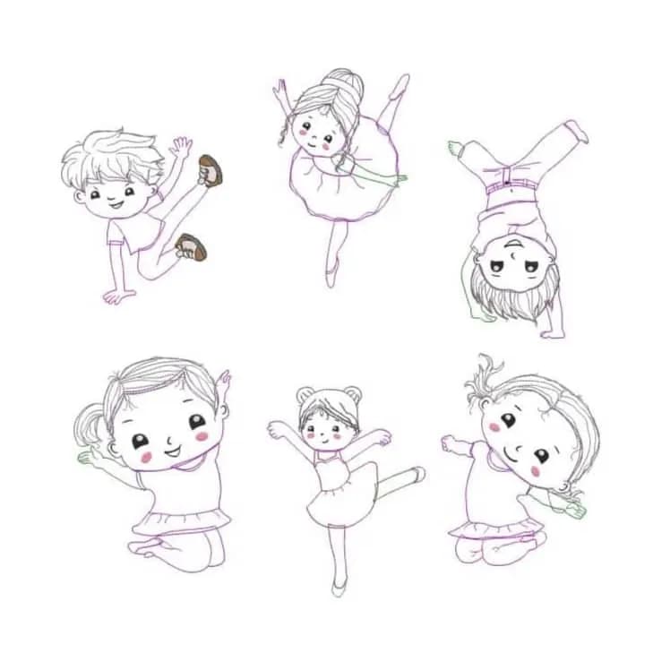 Stickdatei Tanzen Mega Set DanceKids