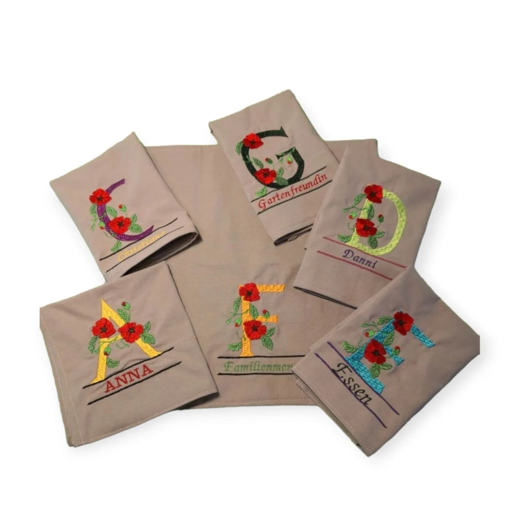 Stickdatei Monogramm Blumen Alphabet