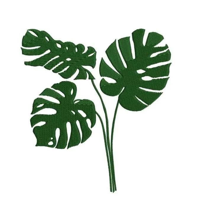 Stickdatei Monstera Blumen Blatt