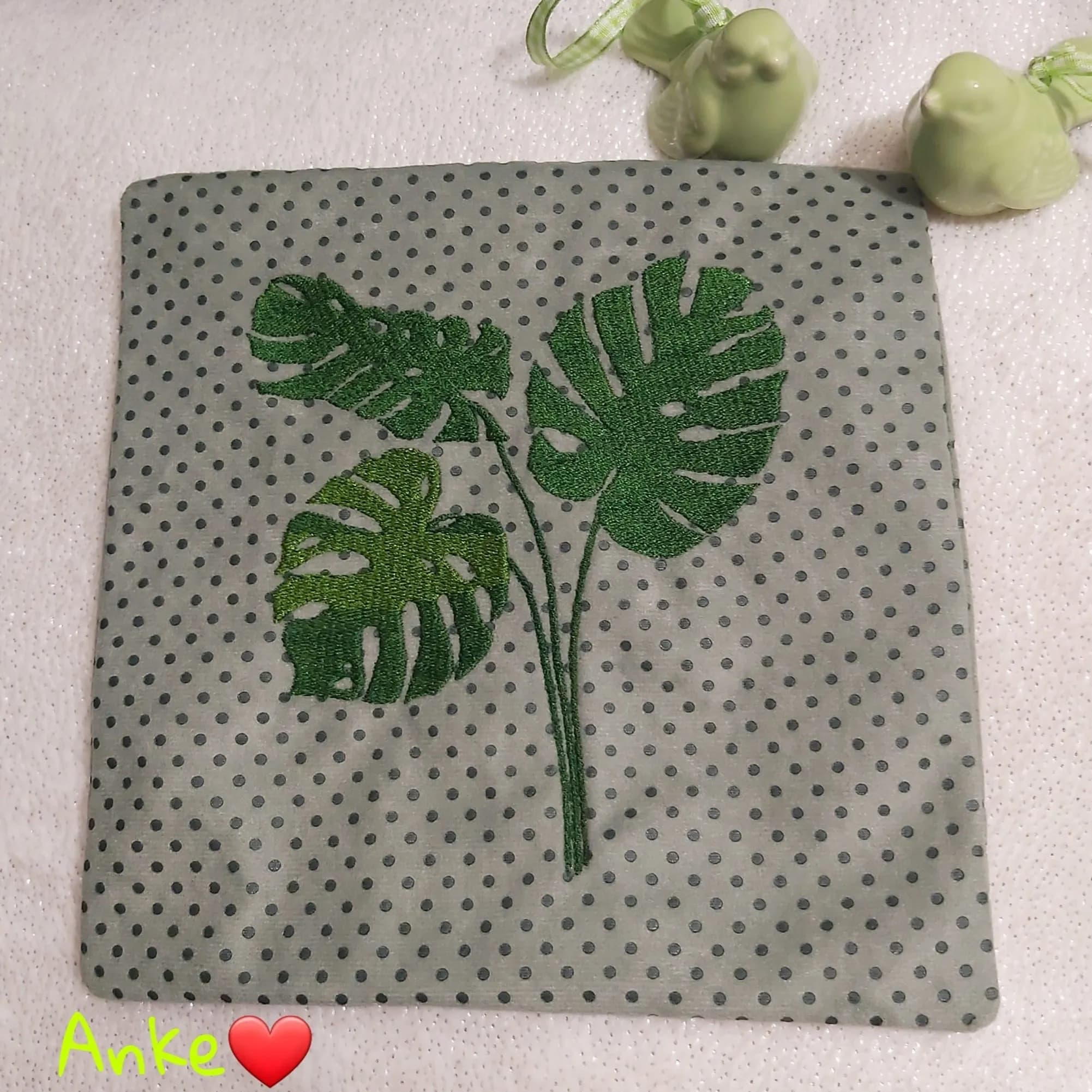 Stickdatei Monstera Blumen Blatt