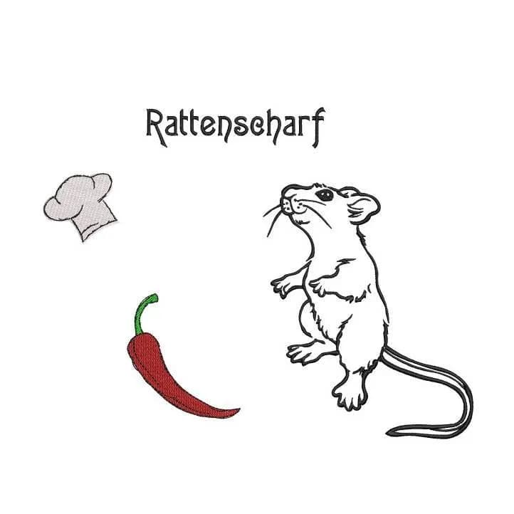 Stickdatei Ratte Ratatouille