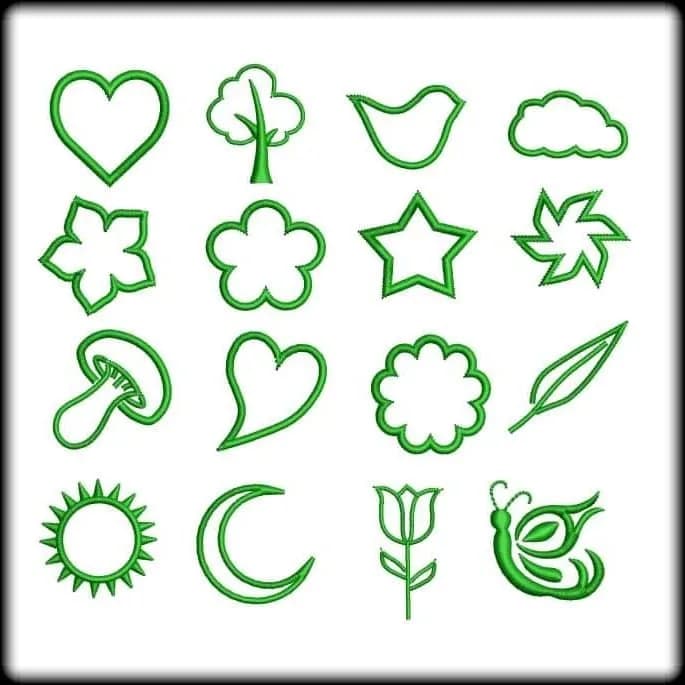 Stickdatei Mini-Akzente Minis Set