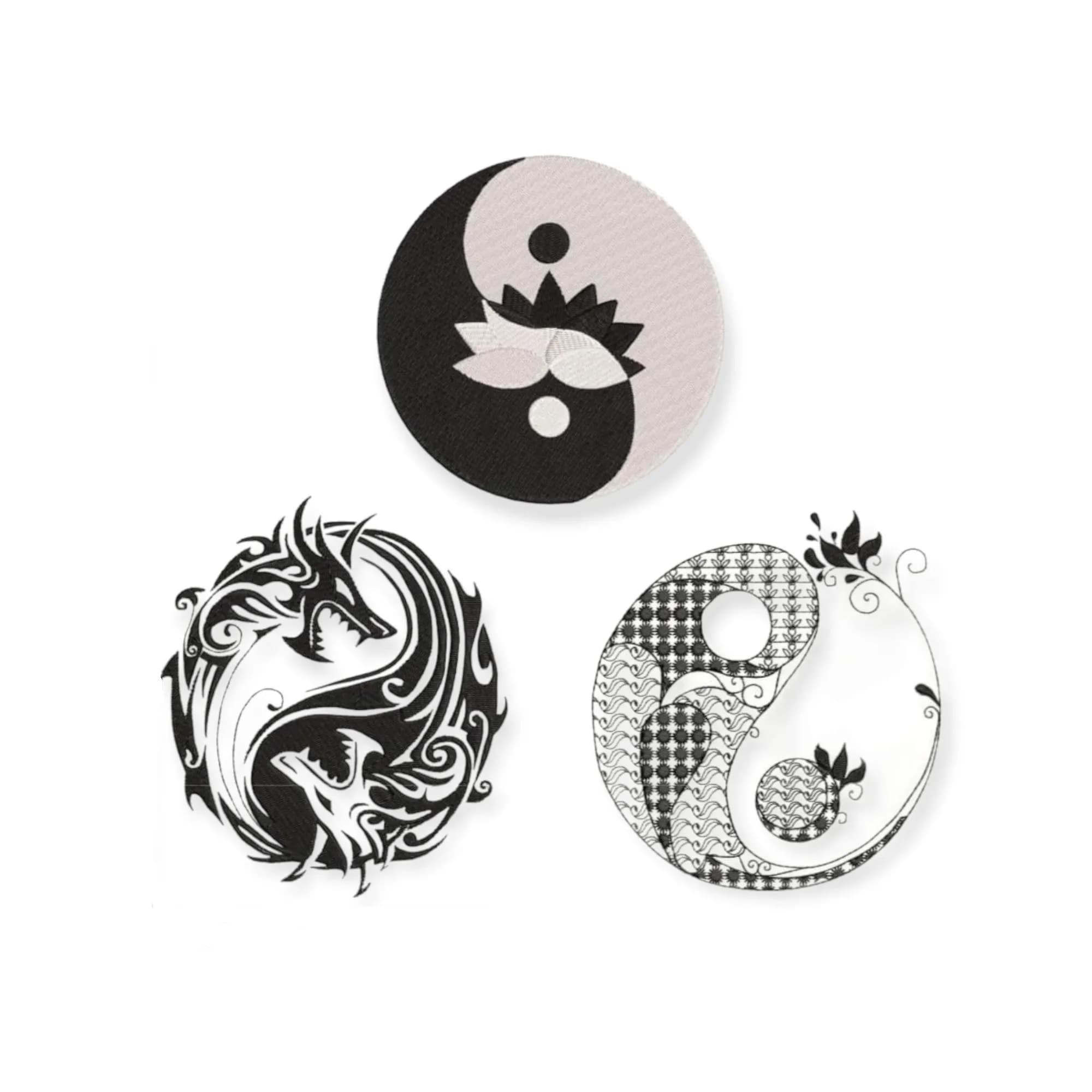 Stickdatei Yin und Yang Set