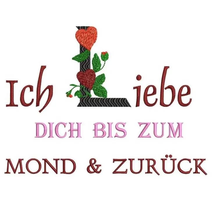 Stickdatei Sprüche Ich liebe dich