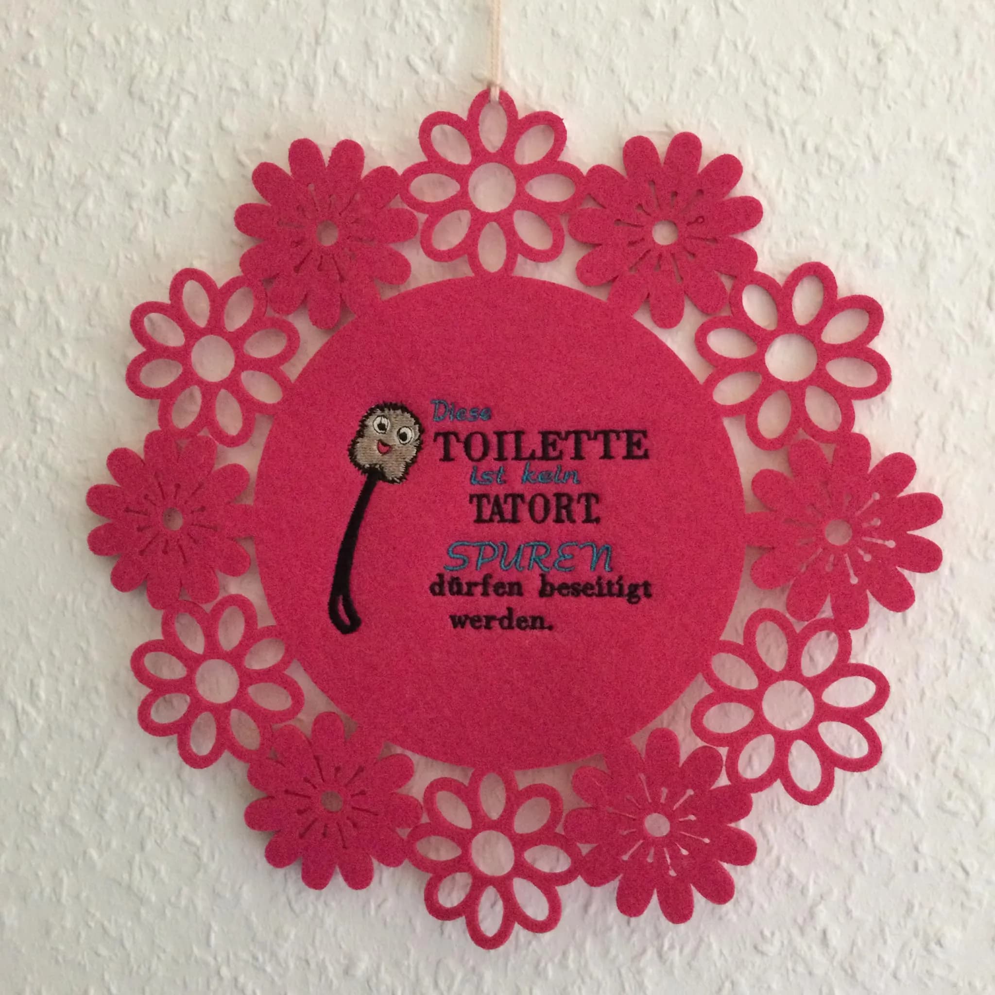 Stickdatei Sprüche für Klorollen-Verstecker