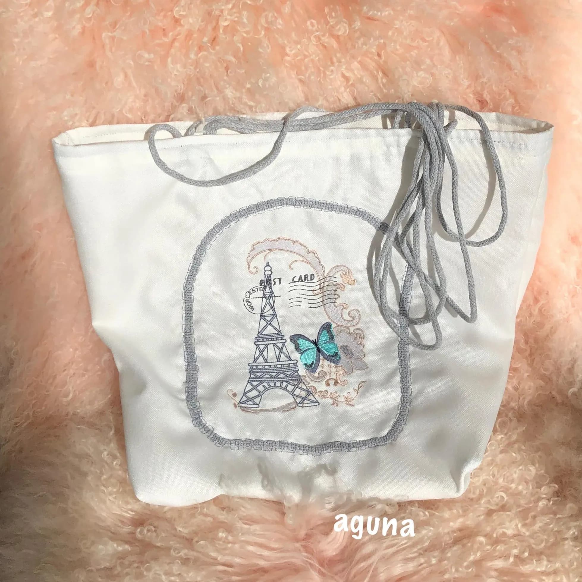 Stickdatei Eiffelturm Vintage Post Card